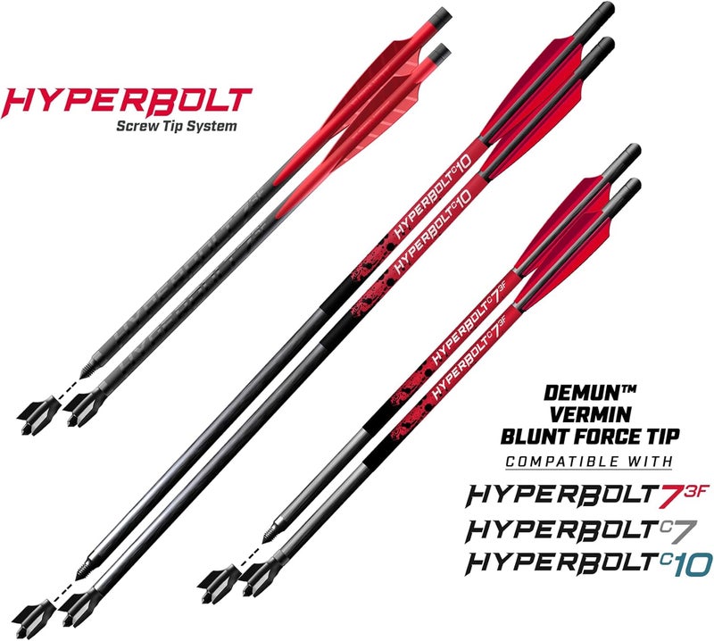 Barnett Demun Blunt Force Tip- 12pk Designed Exclusively for Demun Hyperbolts with Threaded Tips. - Image 3